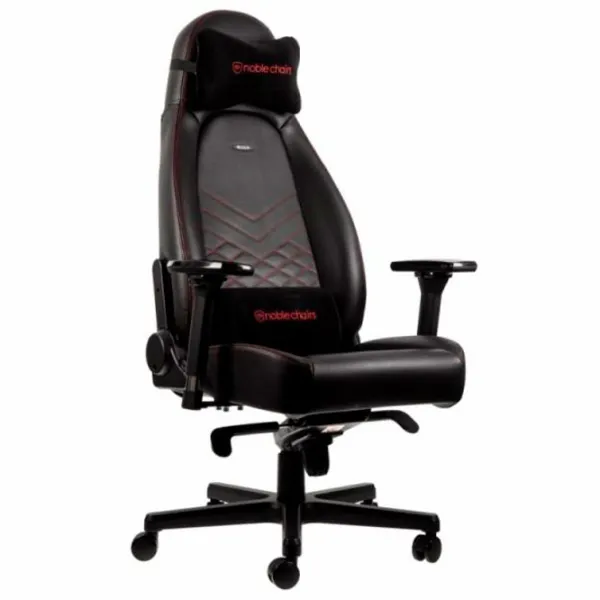 Scaun Gaming NOBLECHAIRS ICON Red Black photo 5