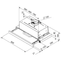 Hotă Samsung NK24M1030IS/UR Telescopică/ Inox/ Gray photo 6