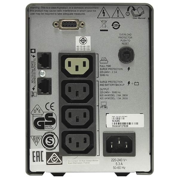 UPS APC SC620I-SC Black photo 2 UPS APC SC620I-SC Black photo 2