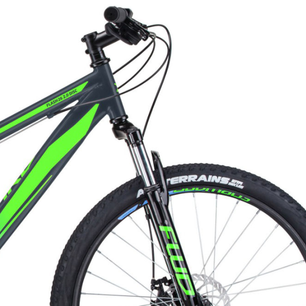 Велосипед Forward Flash 26" 19" Сталь/ Серый Зелёный photo 2 Велосипед Forward Flash 26" 19" Сталь/ Серый Зелёный photo 2