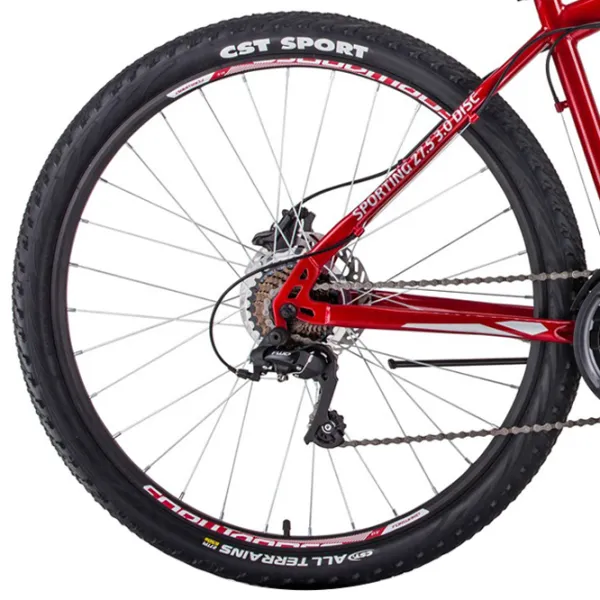 Велосипед Forward Sporting 27.5" 17" Сталь / Красный Серый photo 4 Велосипед Forward Sporting 27.5" 17" Сталь / Красный Серый photo 4