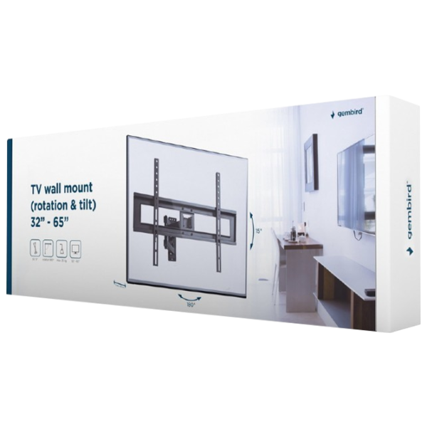Suport TV Gembird WM-65RT-01 VESA 600 x 400 mm photo 2 Suport TV Gembird WM-65RT-01 VESA 600 x 400 mm photo 2