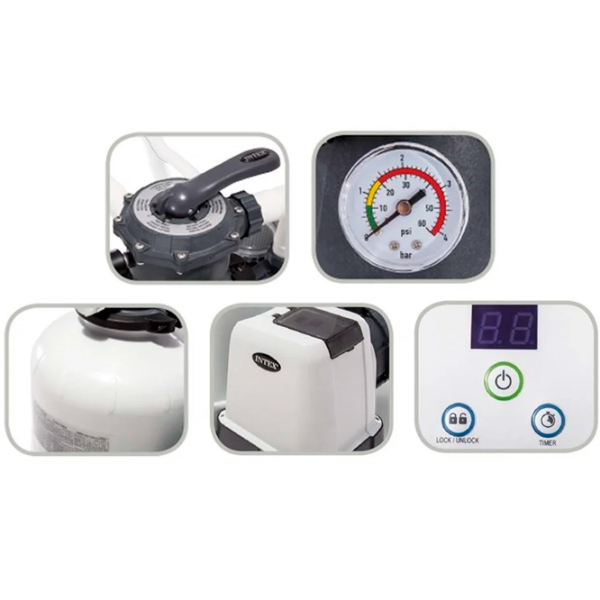 Pompă-filtru cu nisip Intex 26644 White photo 4