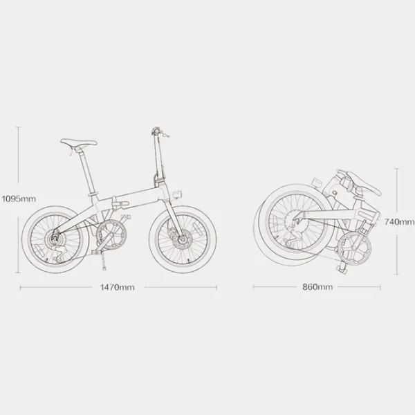 Электровелосипед Xiaomi HIMO Z20 20" Городской/ Белый photo 8