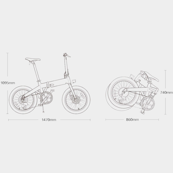 Электровелосипед Xiaomi HIMO Z20 20" Городской/ Белый photo 8