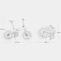Bicicletă electrică Xiaomi HIMO Z20 20" Urban/ White photo 8
