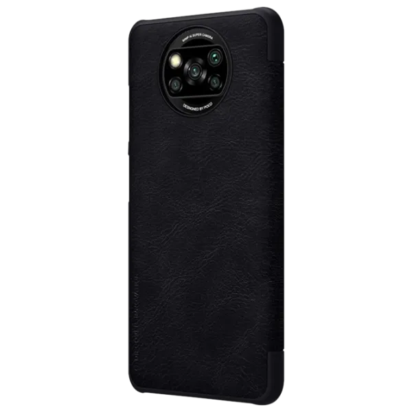 Чехол для смартфона Xiaomi Poco X3 Nillkin/ Flip Cover/ Кожа/ Черный photo 3