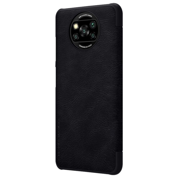 Чехол для смартфона Xiaomi Poco X3 Nillkin/ Flip Cover/ Кожа/ Черный photo 3