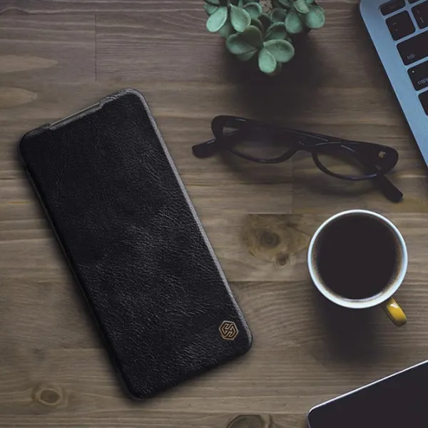 Чехол для смартфона Xiaomi Poco X3 Nillkin/ Flip Cover/ Кожа/ Черный photo 4