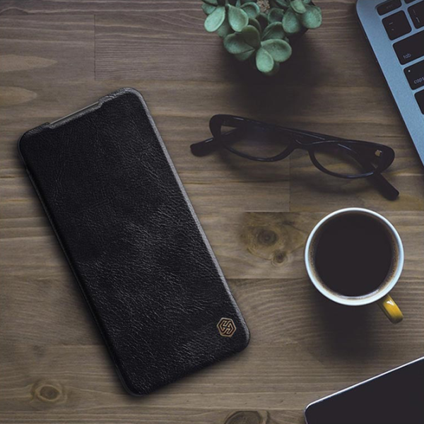 Чехол для смартфона Xiaomi Poco X3 Nillkin/ Flip Cover/ Кожа/ Черный photo 4
