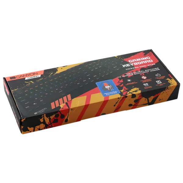 Tastatură Canyon Hazard CND-SKB6 US Cu fir/ Black photo 3