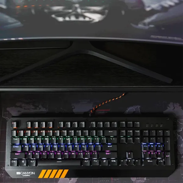 Tastatură Canyon Hazard CND-SKB6 US Cu fir/ Black photo 4