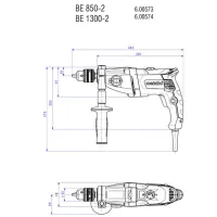 Mașină de găurit Metabo BEV 1300-2 (600574000) 1300 W / 3100 rot/min photo 9