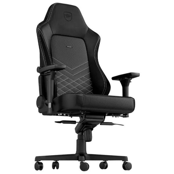 Scaun Gaming NOBLECHAIRS HERO White Black photo 4