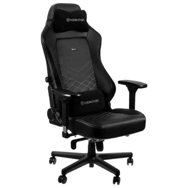Scaun Gaming NOBLECHAIRS HERO White Black photo 5