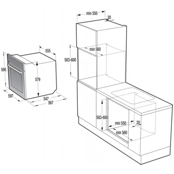 Cuptor încorporabil Gorenje BO 735 E11XK 2700 W/ Inox photo 11