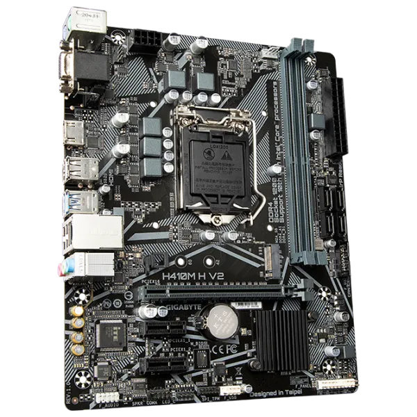 Материнская плата Gigabyte H410M H V2 1.0 mATX/ Intel H410 photo 2