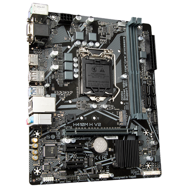 Материнская плата Gigabyte H410M H V2 1.0 mATX/ Intel H410 photo 2