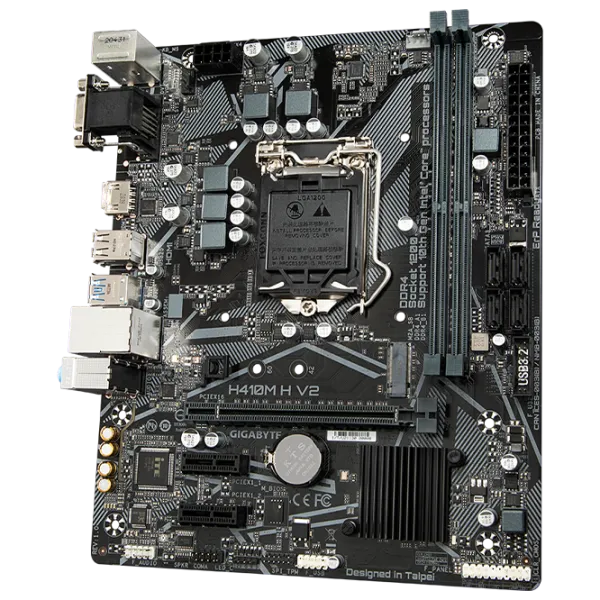Материнская плата Gigabyte H410M H V2 1.0 mATX/ Intel H410 photo 3