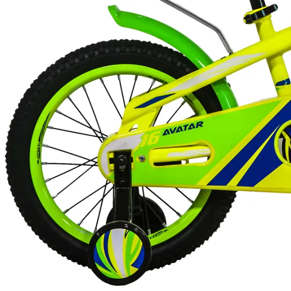 Велосипед Fulger Avatar Kid 16" Сталь/ Желтый Зелёный photo 3 Велосипед Fulger Avatar Kid 16" Сталь/ Желтый Зелёный photo 3