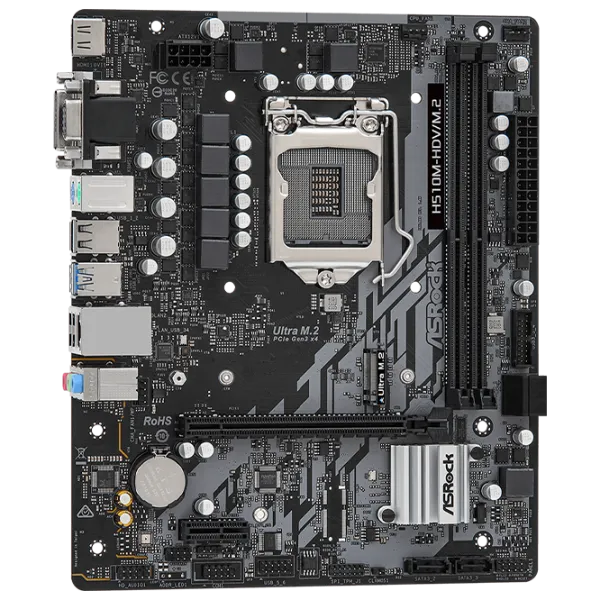 Материнская плата ASRock H510M-HDV/ M.2 mATX/ Intel H510 photo 2