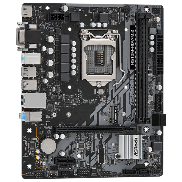 Материнская плата ASRock H510M-HDV/ M.2 mATX/ Intel H510 photo 2