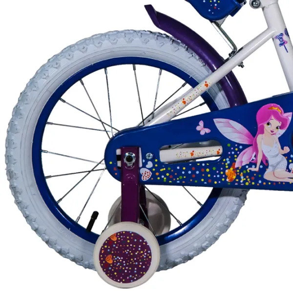 Bicicletă Fulger Fairy 16" 9.5" Oțel/ White Violet photo 2