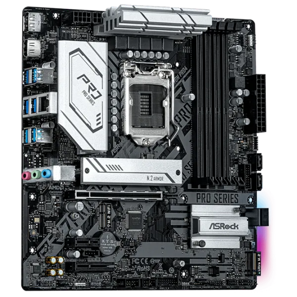Placă de bază ASRock H570M PRO4 mATX/ Intel H570 photo 3