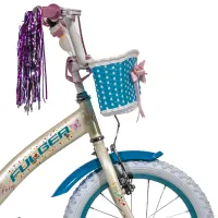 Bicicletă Fulger Fairy 16" 9.5" Oțel/ Blue White photo 4