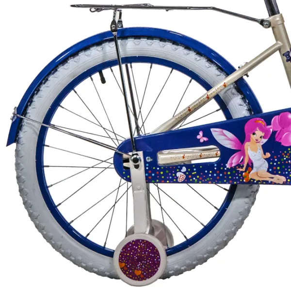 Bicicletă Fulger Fairy 20" 9.5" Oțel/ Blue White photo 2