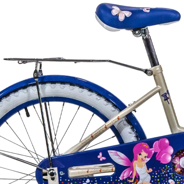 Bicicletă Fulger Fairy 20" 9.5" Oțel/ Blue White photo 3