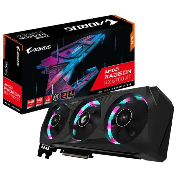 Видеокарта Gigabyte Radeon RX 6700 XT ELITE 12G  / 12 ГБ photo 9