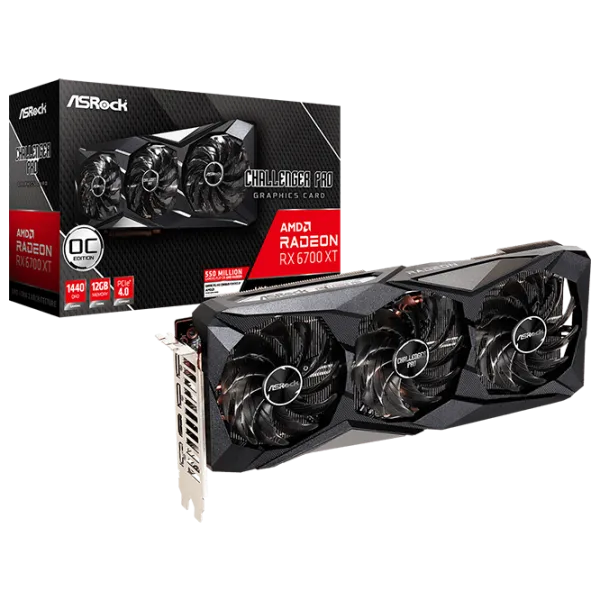 Видеокарта ASRock Radeon RX 6700 XT Challenger Pro 12G OC  / 12 ГБ photo 5 Видеокарта ASRock Radeon RX 6700 XT Challenger Pro 12G OC  / 12 ГБ photo 5