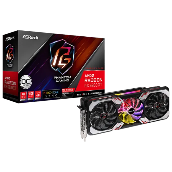 Видеокарта ASRock RX 6800 XT Phantom Gaming D 16G OC PCI Express x16 4.0 / 16 ГБ photo 6
