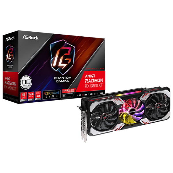 Видеокарта ASRock RX 6800 XT Phantom Gaming D 16G OC PCI Express x16 4.0 / 16 ГБ photo 6