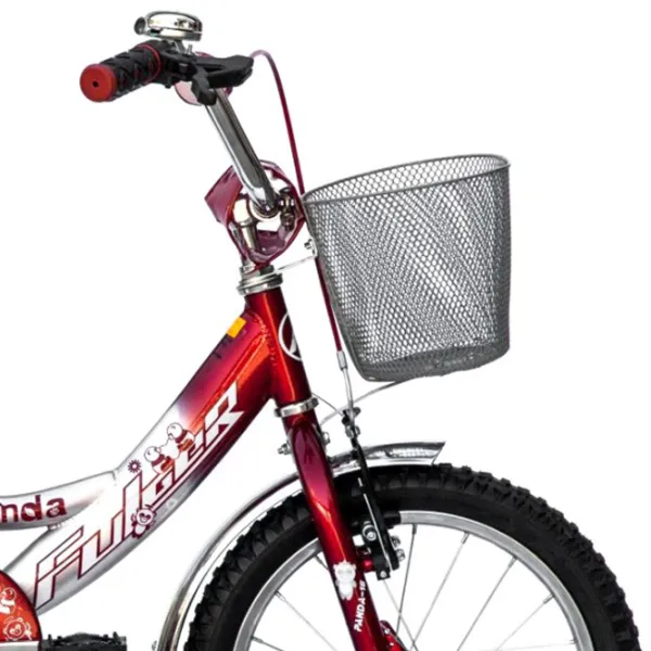 Bicicletă Fulger Panda 16" 9.5" Oțel/ Red White photo 3