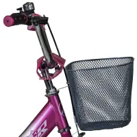 Bicicletă Fulger Panda 16" 9.5" Oțel/ Pink Silver photo 4