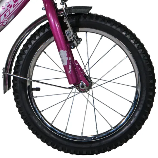 Bicicletă Fulger Panda 16" 9.5" Oțel/ Pink Silver photo 5 Bicicletă Fulger Panda 16" 9.5" Oțel/ Pink Silver photo 5