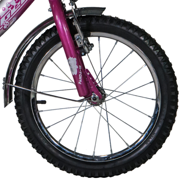 Bicicletă Fulger Panda 16" 9.5" Oțel/ Pink Silver photo 5 Bicicletă Fulger Panda 16" 9.5" Oțel/ Pink Silver photo 5