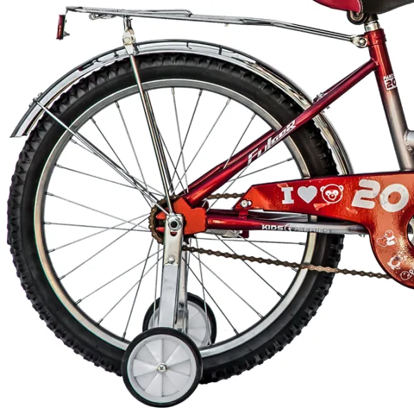 Bicicletă Fulger Panda 20" 11.6" Oțel/ Red Silver photo 2