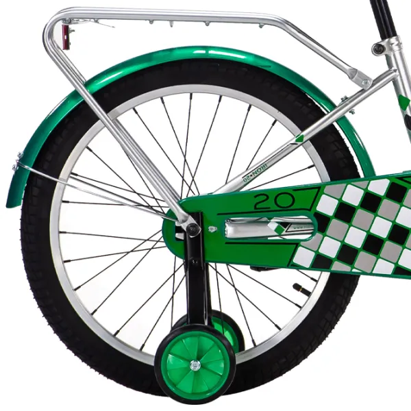 Bicicletă Fulger Iron 20" 10.5" Oțel/ Green Silver photo 2 Bicicletă Fulger Iron 20" 10.5" Oțel/ Green Silver photo 2