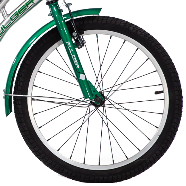 Bicicletă Fulger Iron 20" 10.5" Oțel/ Green Silver photo 5 Bicicletă Fulger Iron 20" 10.5" Oțel/ Green Silver photo 5