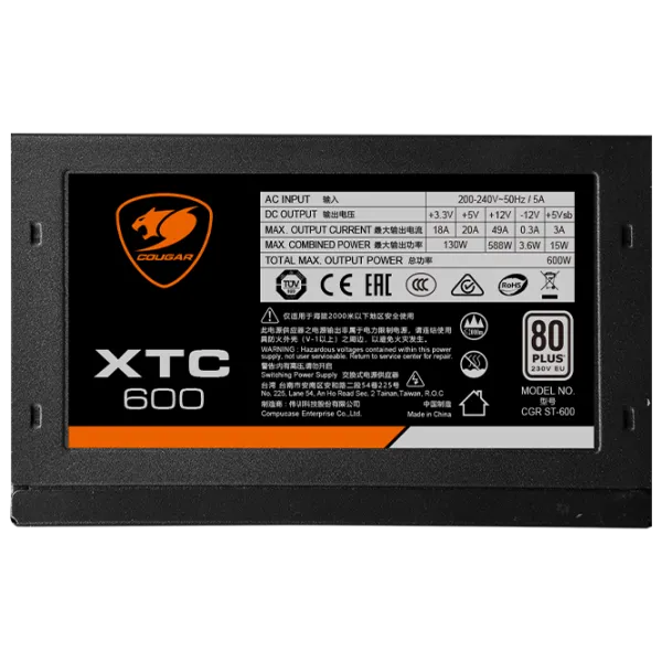 Блок питания Cougar XTC600 83%/ 600 Вт photo 4