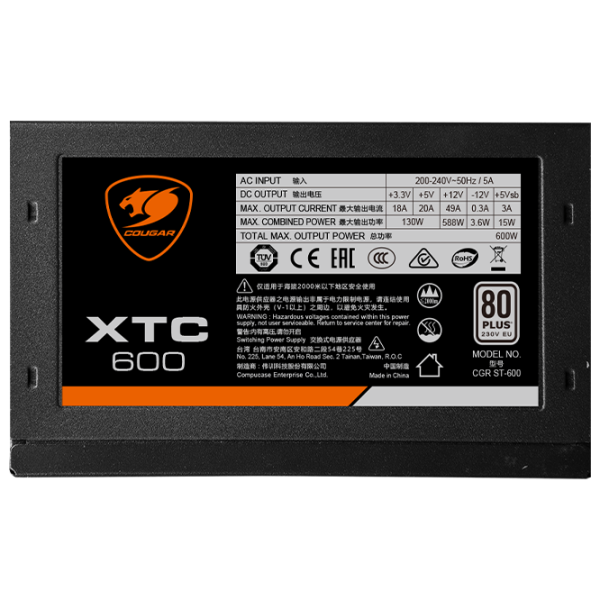 Блок питания Cougar XTC600 83%/ 600 Вт photo 4