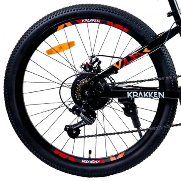 Велосипед Krakken Bones 24" 12" Сталь/ Черный Оранжевый photo 3
