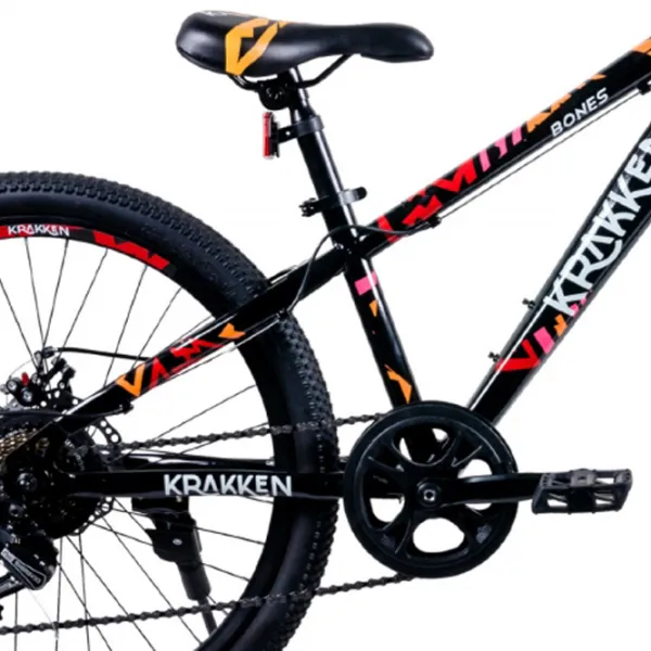 Велосипед Krakken Bones 24" 12" Сталь/ Черный Оранжевый photo 4