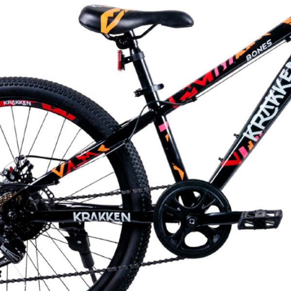Велосипед Krakken Bones 24" 12" Сталь/ Черный Оранжевый photo 4