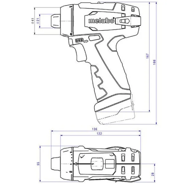 Mașină de găurit și înșurubat Metabo PowerMaxx BS Basic (600984000) 360 rot/min photo 6