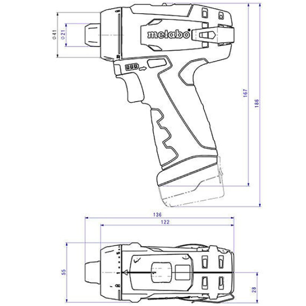 Mașină de găurit și înșurubat Metabo PowerMaxx BS Basic (600984000) 360 rot/min photo 6