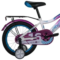 Bicicletă Fulger Rase Kid 16" Oțel/ Pink White photo 2